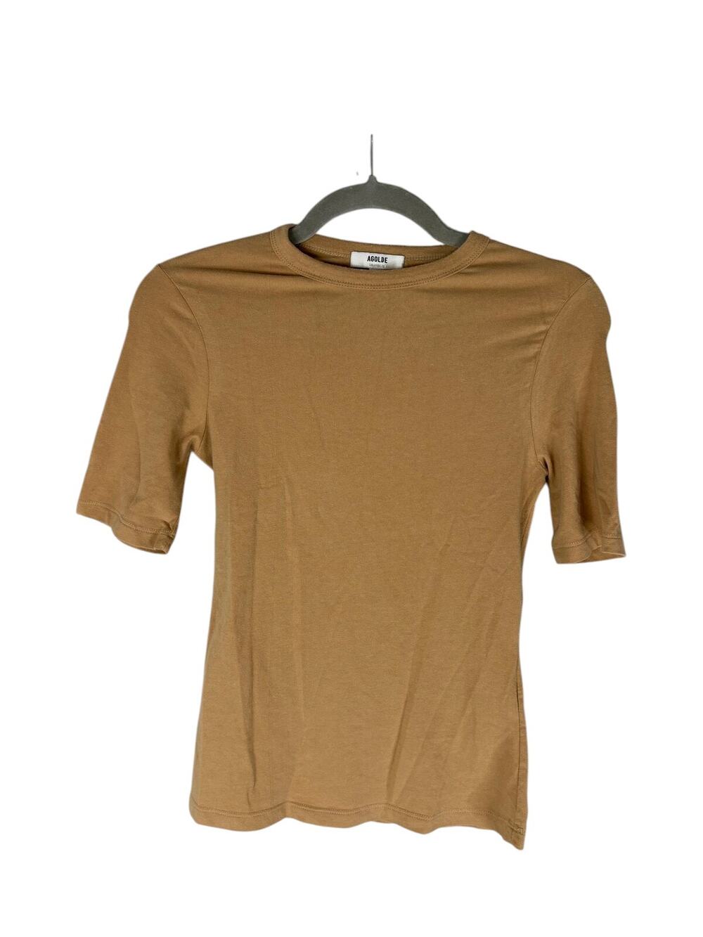 AGOLDE Elie Shirt Fitted Tee Rib Crew Casual Minimalist Everyday Preppy Fall XS